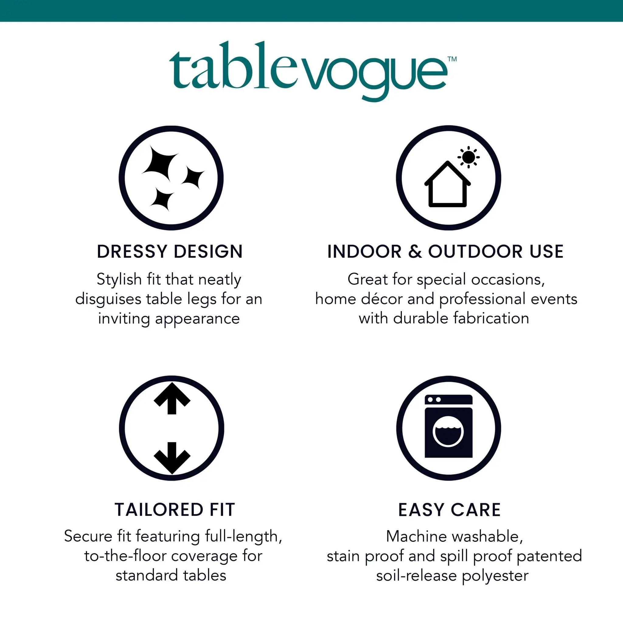 Tablevogue product features on a white background