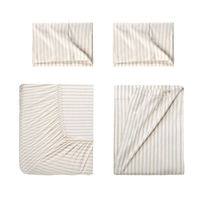 Vellux Aster Heathered Soft Taupe Sheet Set