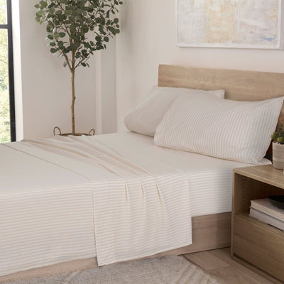 Vellux Aster Heathered Soft Taupe Sheet Set