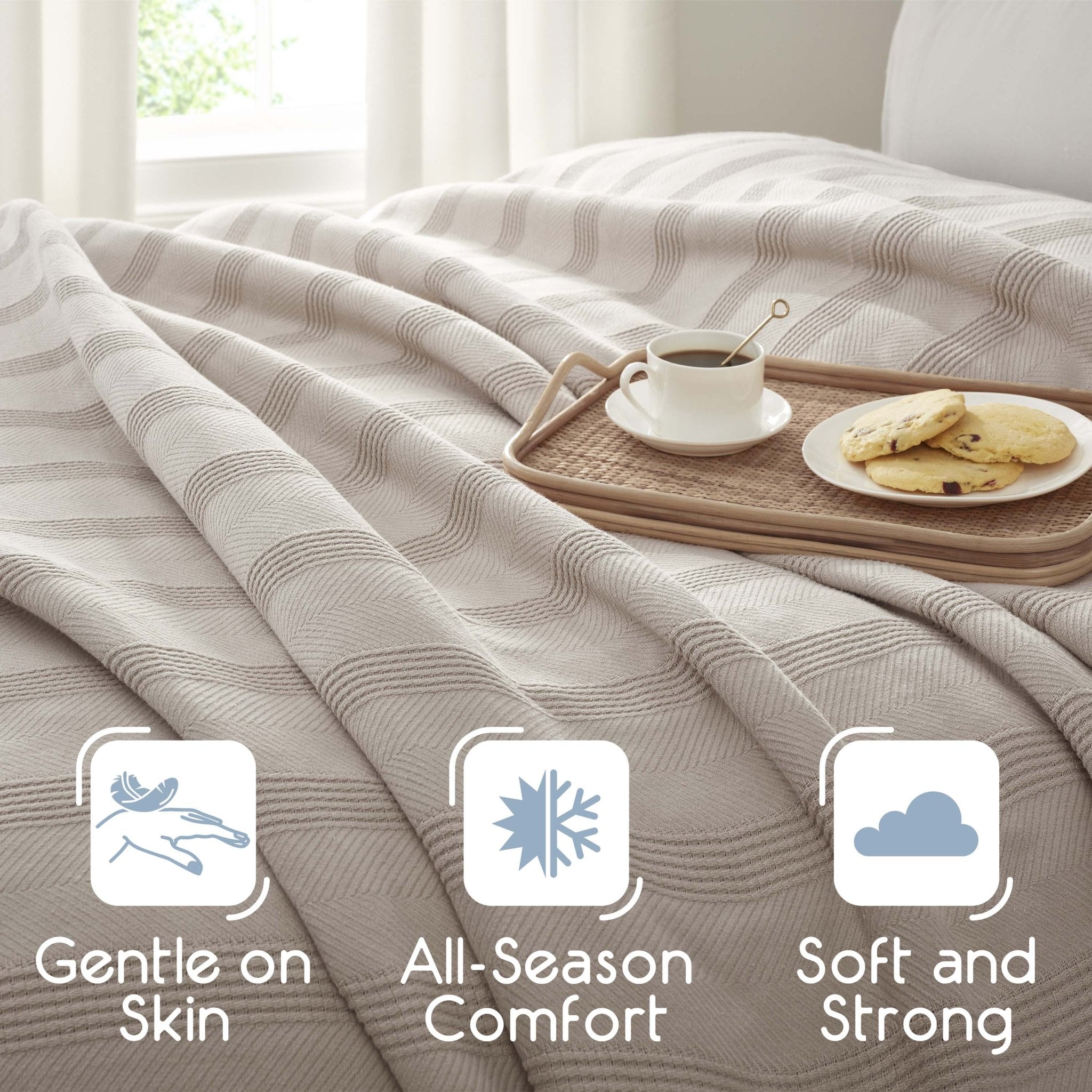 Vellux Cotton 100% Cotton All-Season Blanket