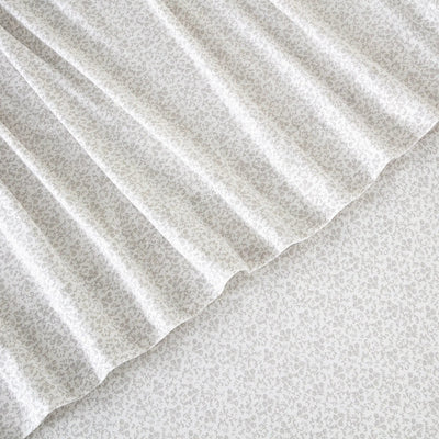 Close-up of gray fabric with a textured pattern