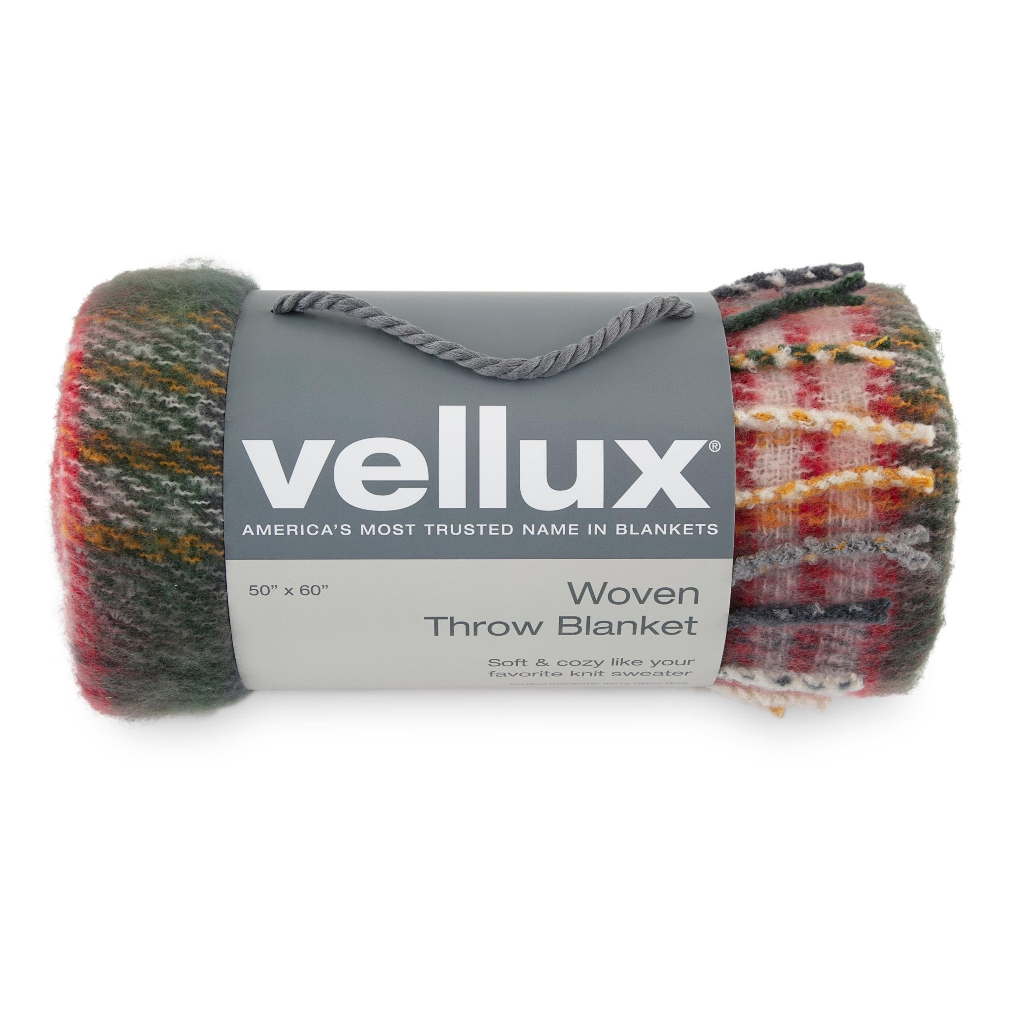 Vellux Mohair Plaid Throw