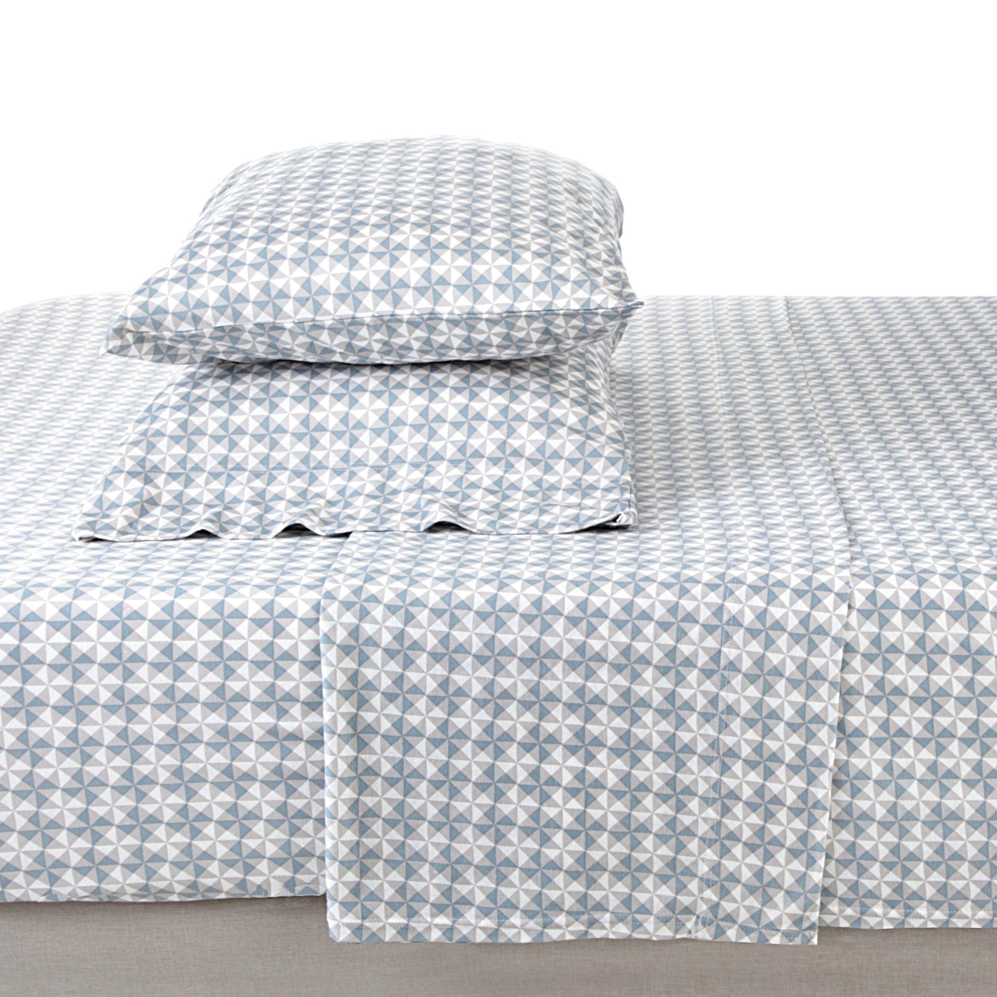 Vellux Noma Heathered Soft Blue Sheet Set