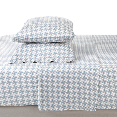 Vellux Noma Heathered Soft Blue Sheet Set