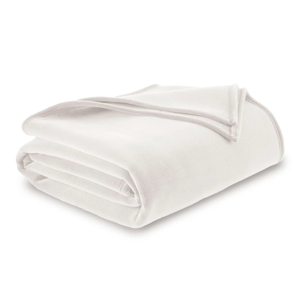 Folded white satin sheet on a white background