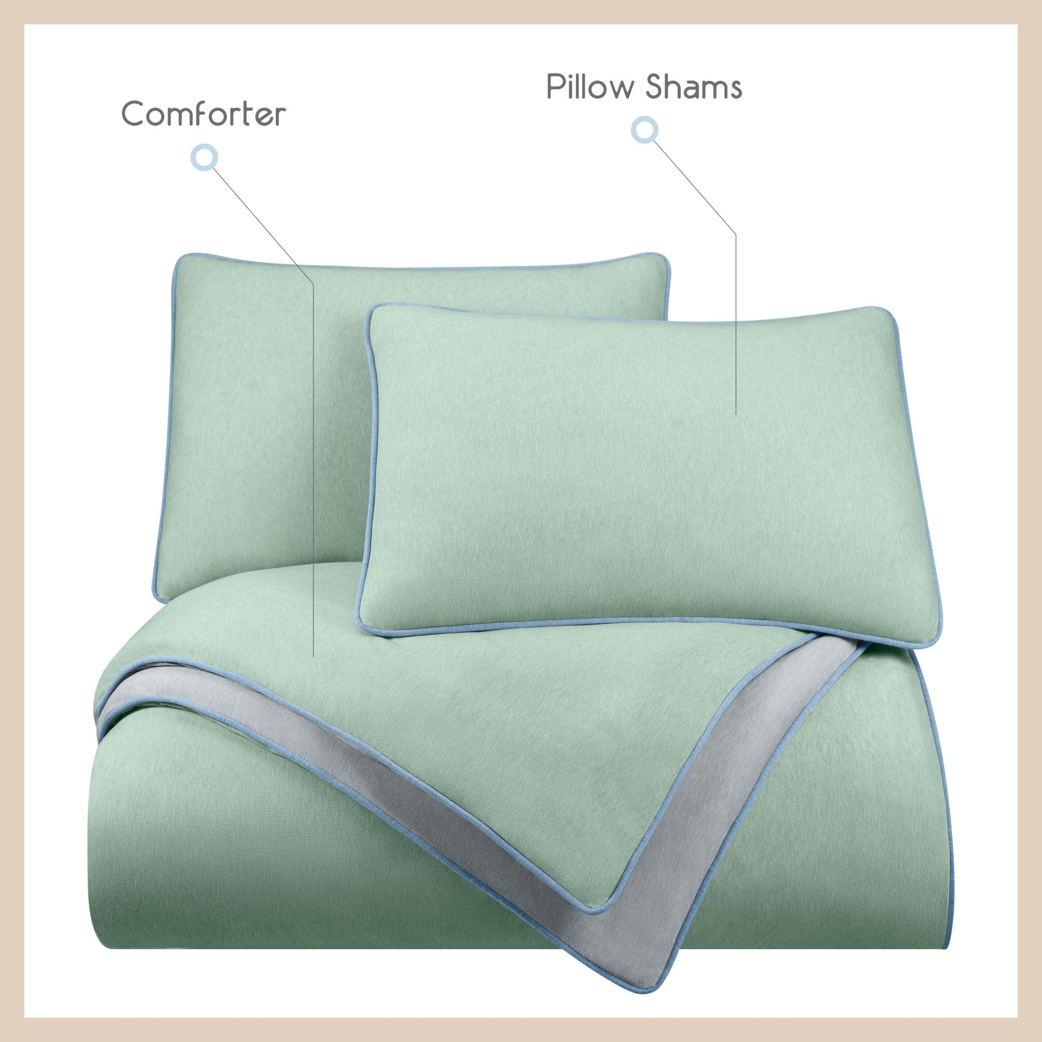 Vellux Snuggle Heathered Jersey Comforter Set