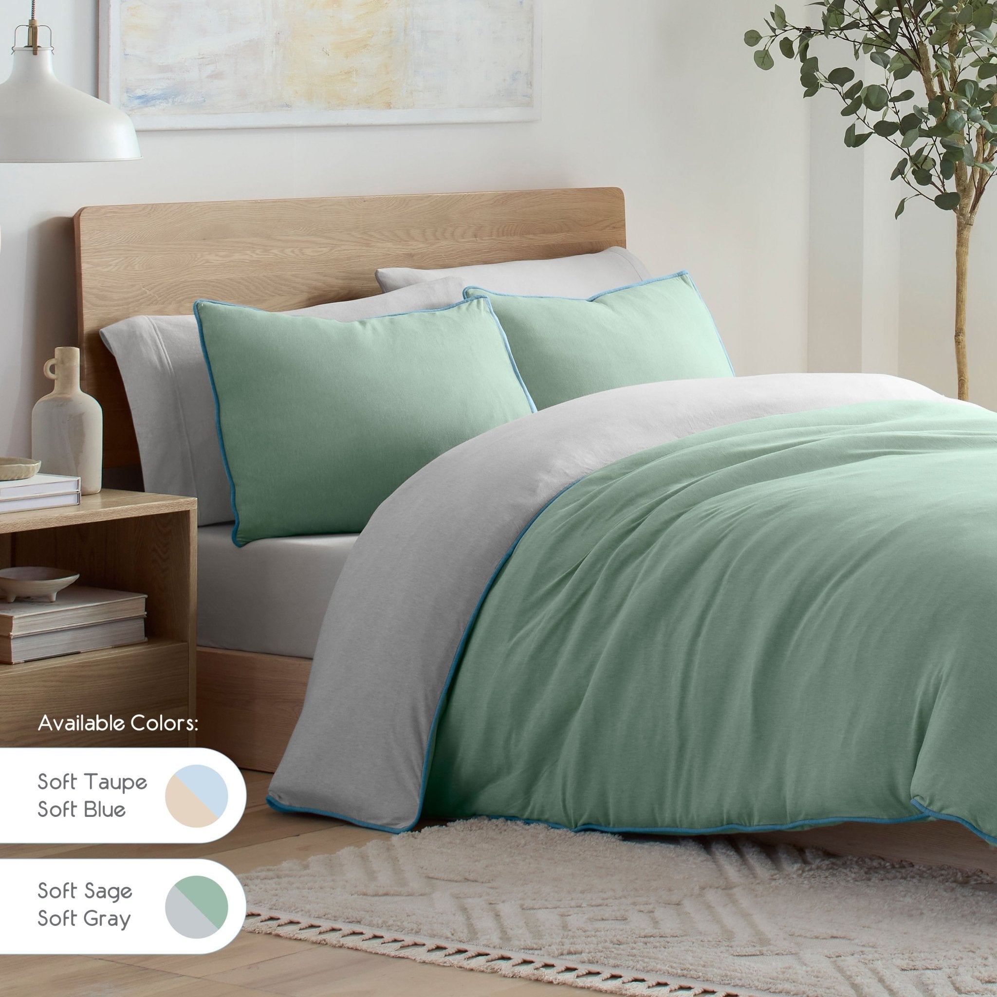 Vellux Snuggle Heathered Jersey Comforter Set