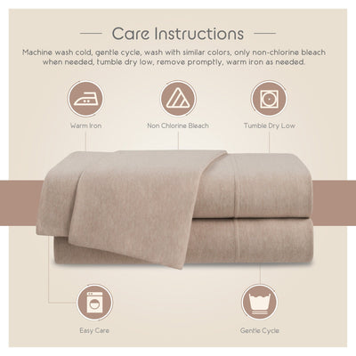 Vellux Snuggle Heathered Solid Sheet Set
