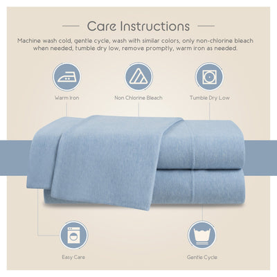 Vellux Snuggle Heathered Solid Sheet Set