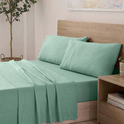 Vellux Snuggle Heathered Solid Sheet Set