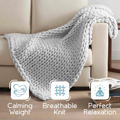 Vellux Weighted Chunky knit Blanket
