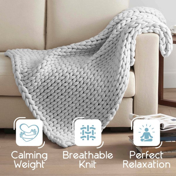 Vellux Weighted Chunky knit Blanket