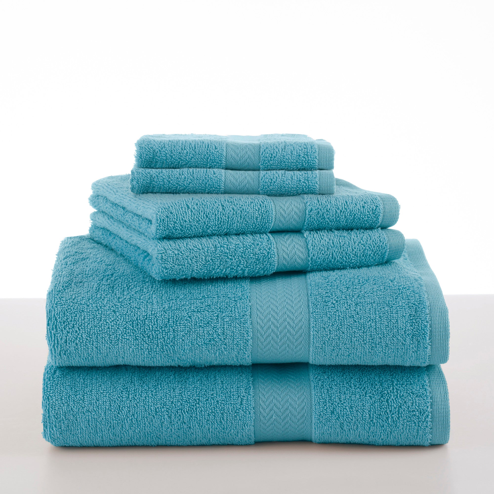 Ring Spun Cotton Bath Towels for Family, Set of 4, Mint Green