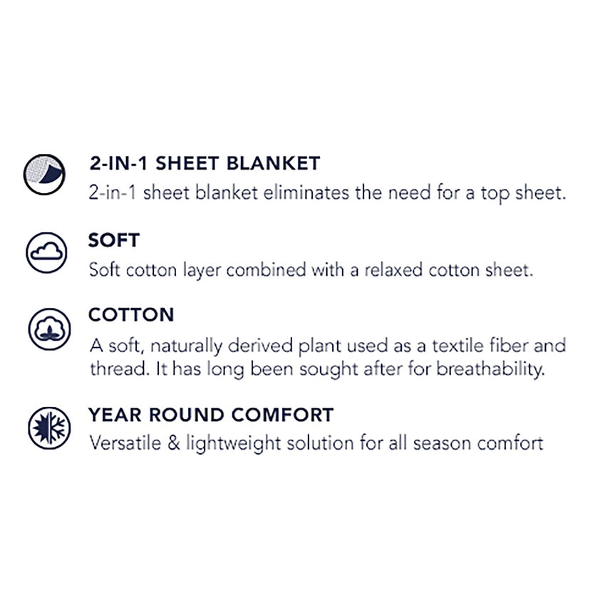 Vellux Sheet Blanket Lightweight Cotton WestPoint Home