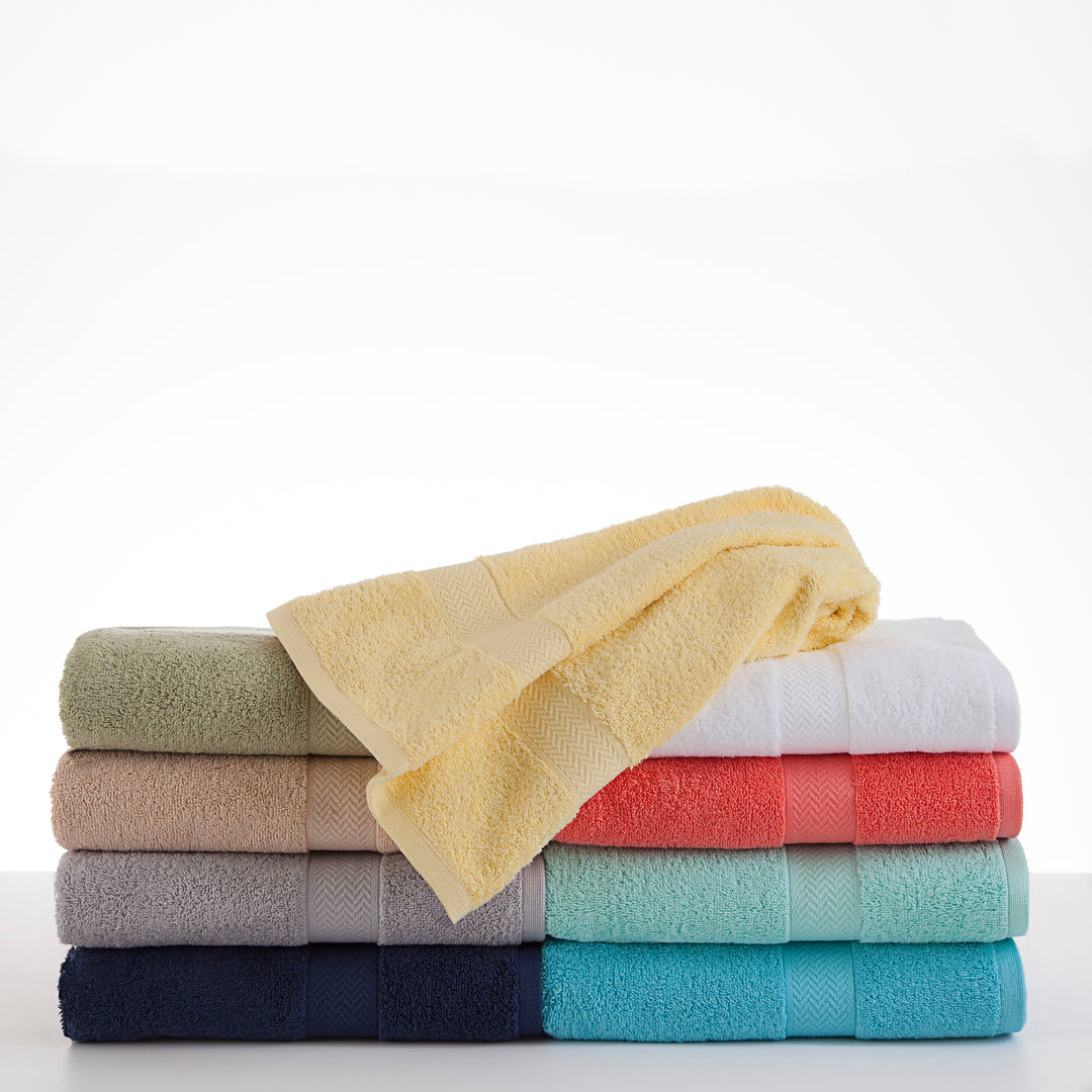 All Design Towels Quick-Dry 4 Pieces Green Hand Towels - Highly Absorbent  100% T
